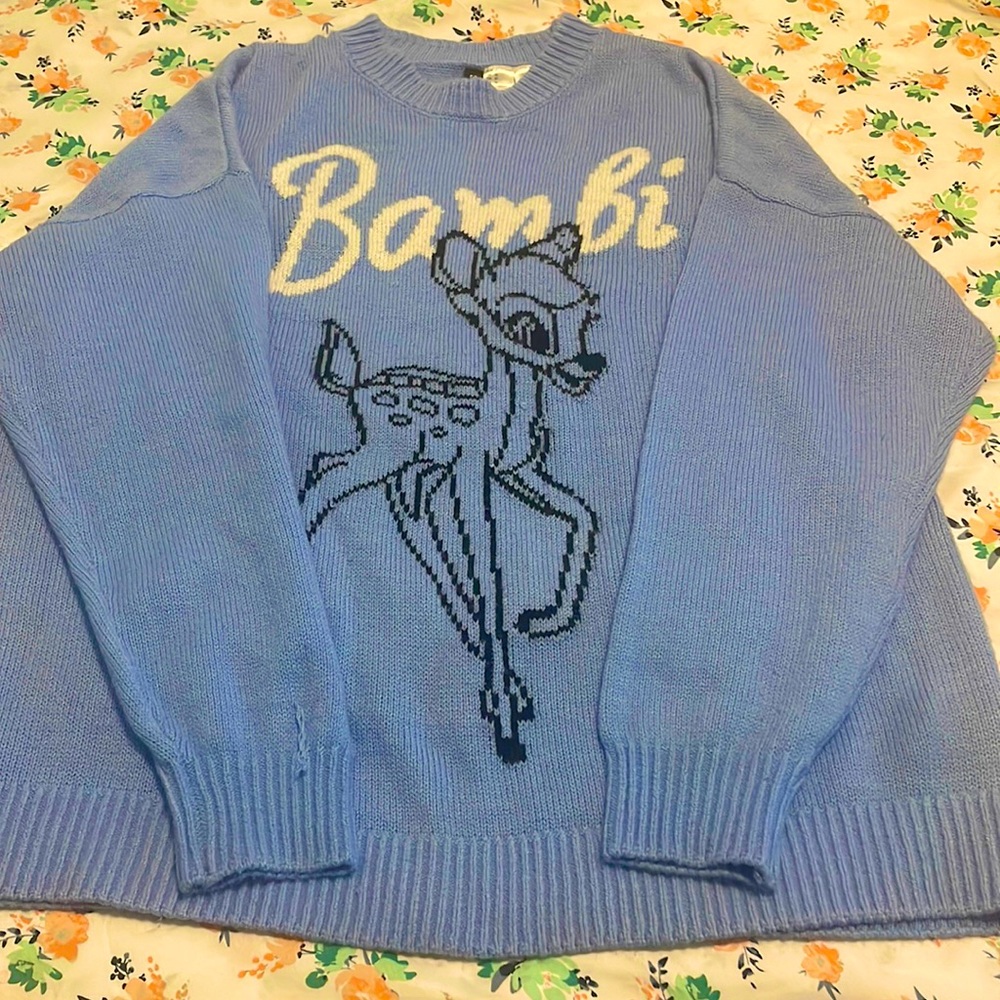 Bambi Sweater, Light Blue, H&M, Rarely Worn